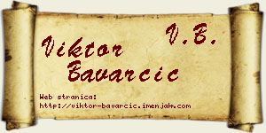 Viktor Bavarčić vizit kartica